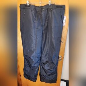 Black Water-Resistant Full-Length Raincoat